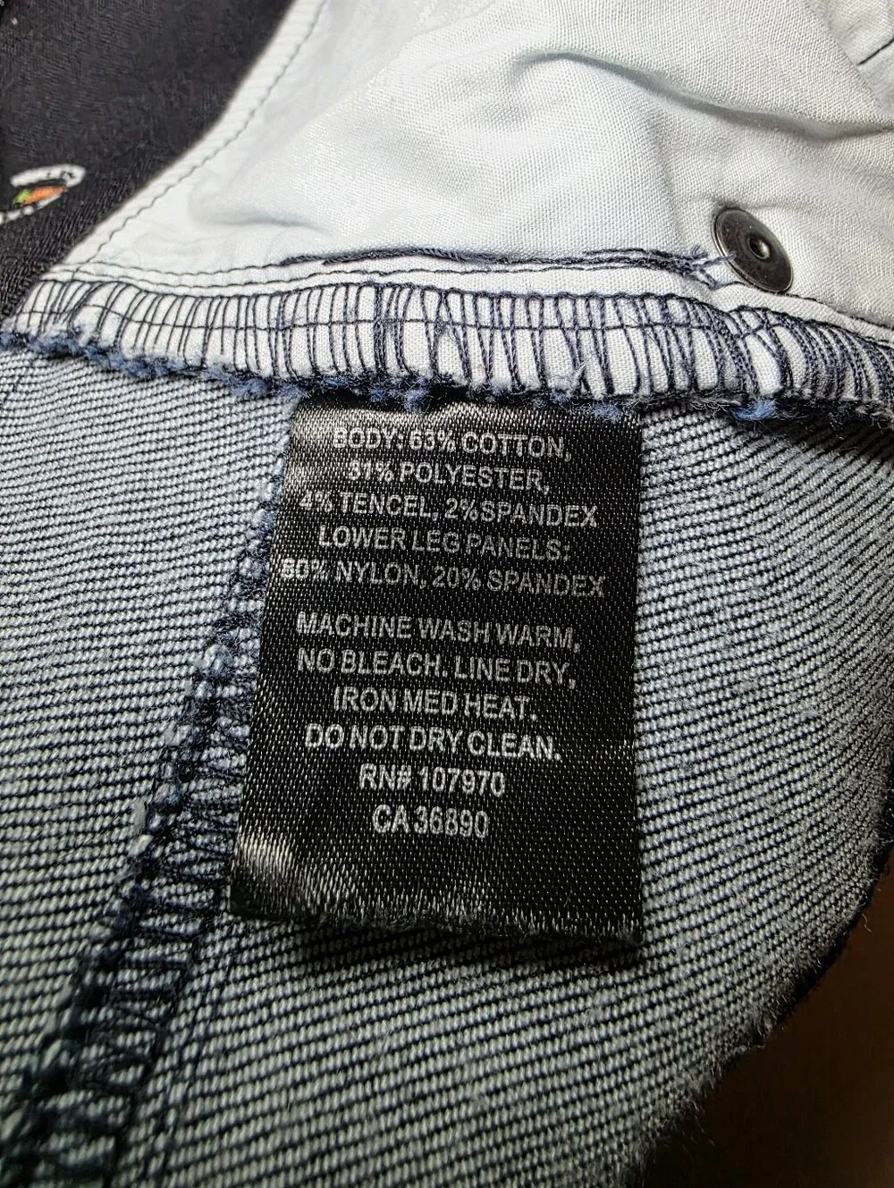 Kerrits Womens Stretch Denim Knee Patch Breech Blue Horse Riding Pants 1X - Picture 10 of 14